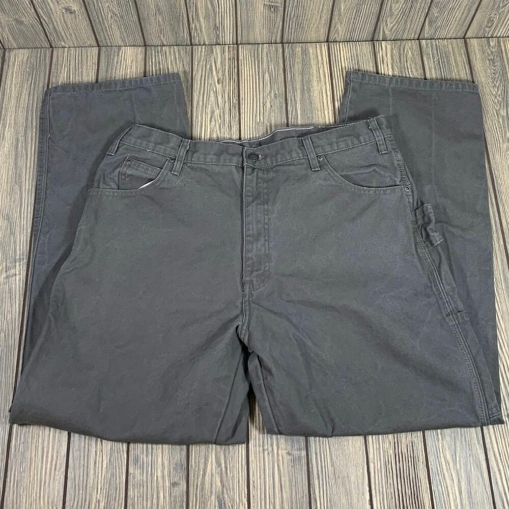 Dickies Men‎ Carpenter Cotton Canvas Workwear Pants Gray Size 38x30 Grunge